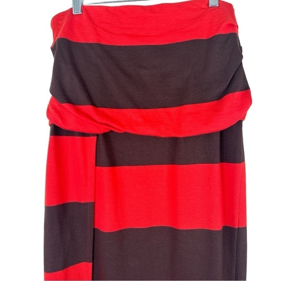 3.1 Phillip Lim Striped Twist Midi Skirt Red Brown Medium - Picture 11 of 14